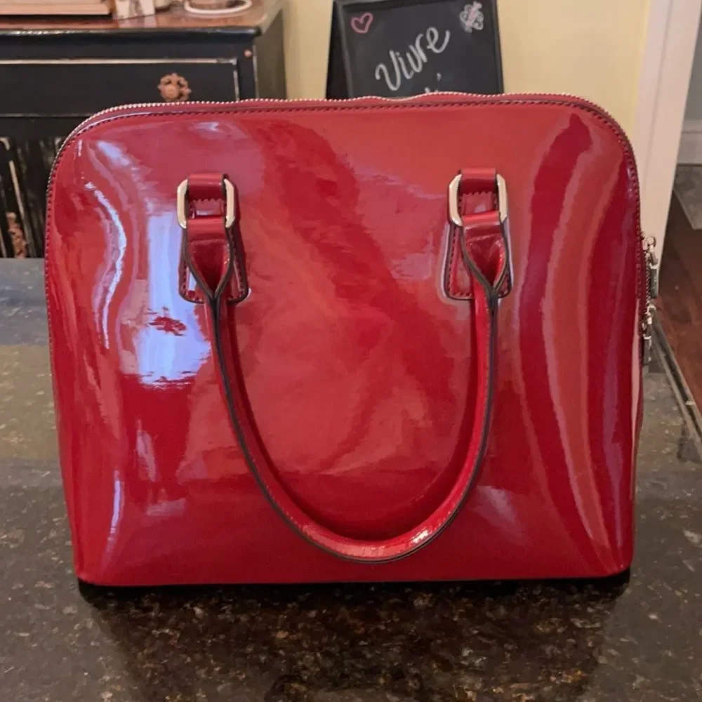 *Lipstick Red* Adrienne Vittadini NWT Cherry Red Dome Satchel